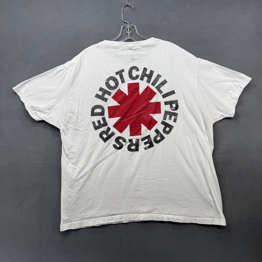 Red Hot Chili Peppers T-Shirt  Mens XL White Asterisk Logo Graphic Band 2023